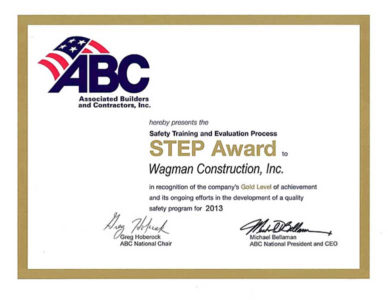 2013 Gold Level STEP Award