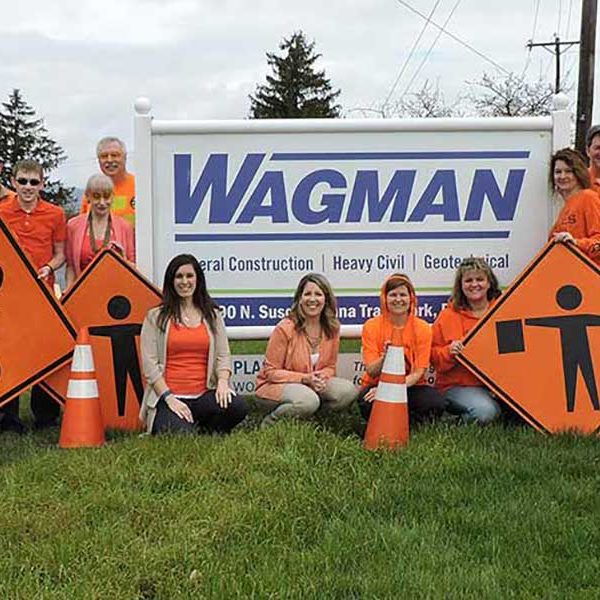 Wagman Corporate Office staff during Work Zone Safety Week