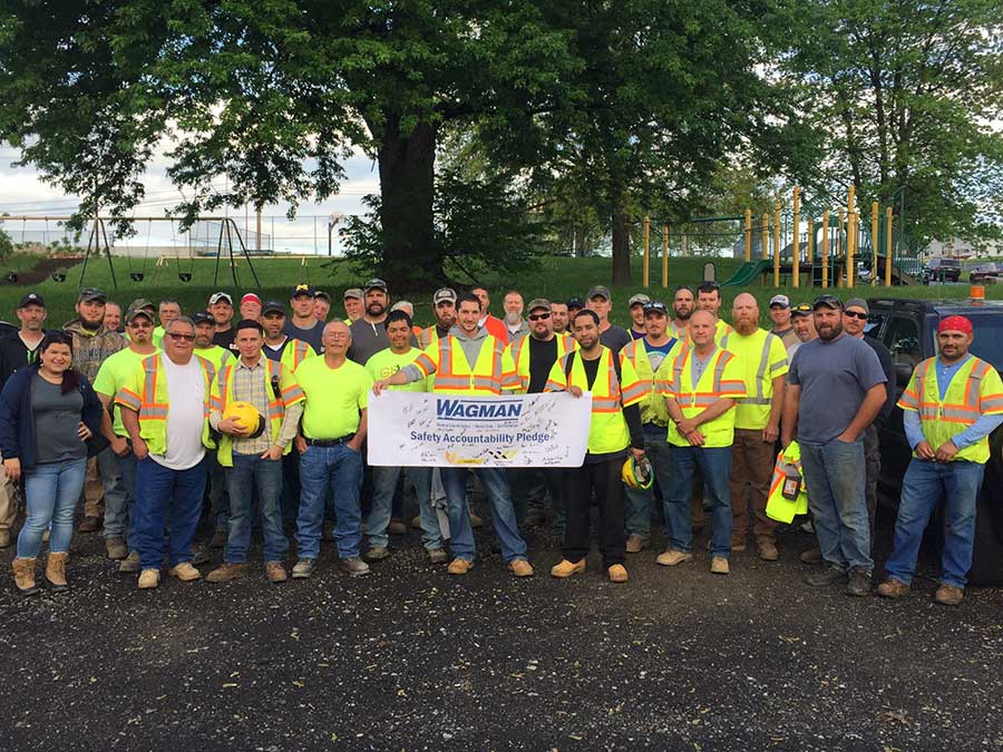 Wagman employees during National Construction Safety Week