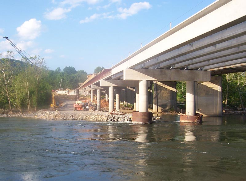 New River Bridge project completed by D.W. Lyle located in Narrows, VA