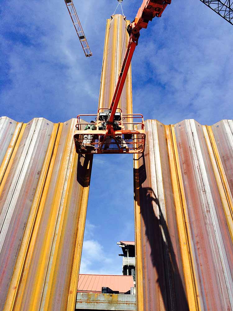 Wagman Geotechnical Services Sheet Piling used at Exelon project