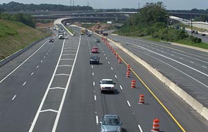 Newly opened portion of I-95/I-695 Interchange Contract 1