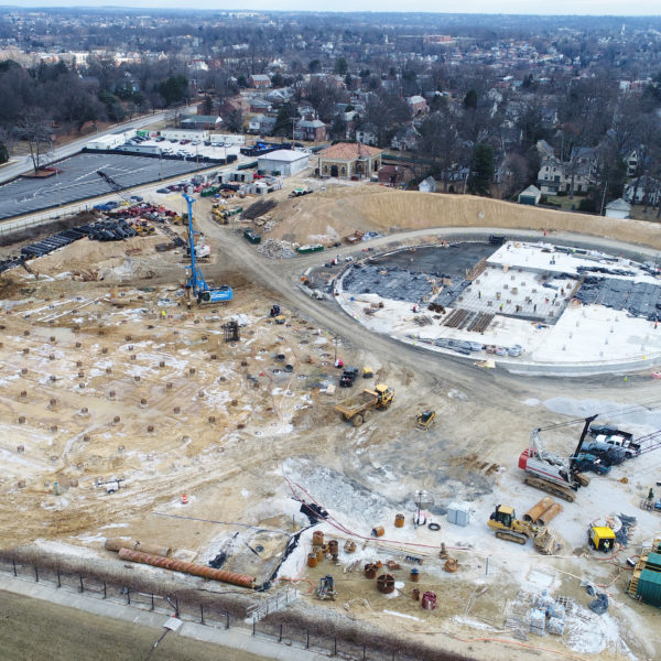 Aerial View - Guilford Reservoir - Completed Cassions